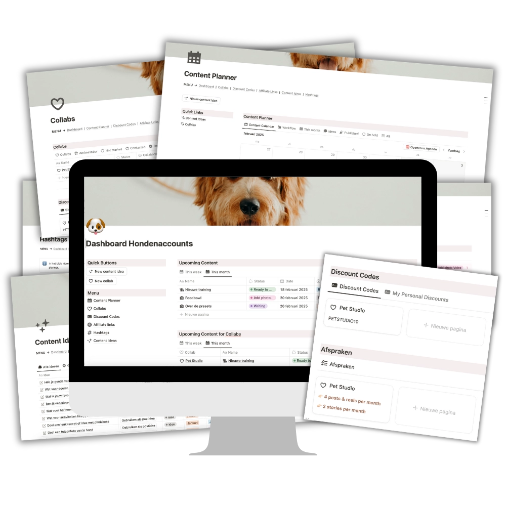 Notion Template voor Hondenaccounts